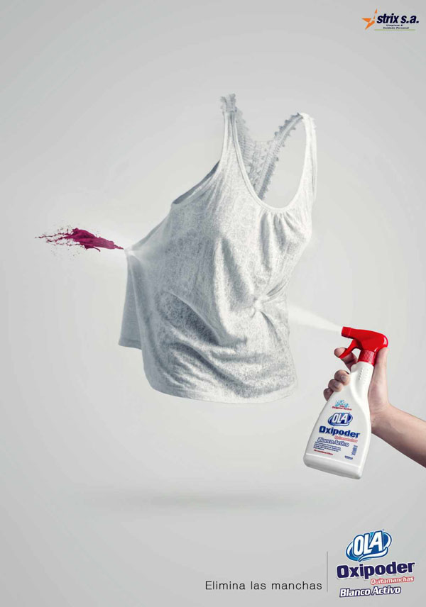 洗涤剂广告  不要让一点污渍而产生误会.